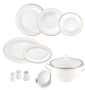 Jumbo Bright Platin 60 Parça 12 Kişilik Yemek Takımı