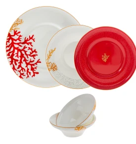 Jumbo Marin Porselen 24 Parça 6 Kişilik Yemek Takımı Blue