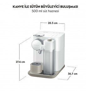 Nespresso F541 Gran Latissima Süt Çözümlü Kahve Makinesi, Beyaz