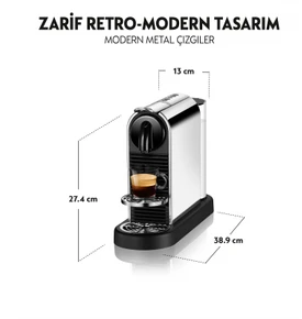 Nespresso D140 Citiz Platinium Metalik Kahve Makinesi