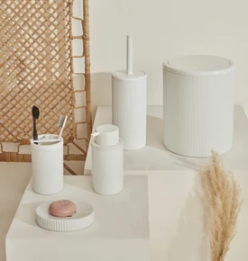 Karaca Home Mayra 5'li Banyo Seti Siyah