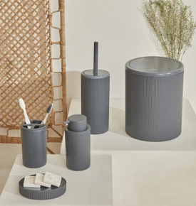 Karaca Home Mayra 5'li Banyo Seti Siyah