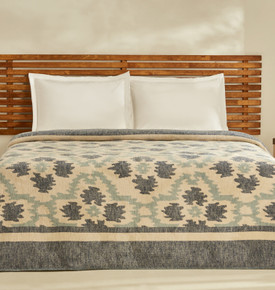 Karaca Home Damask Çift Kişilik Pamuklu Battaniye Antrasit
