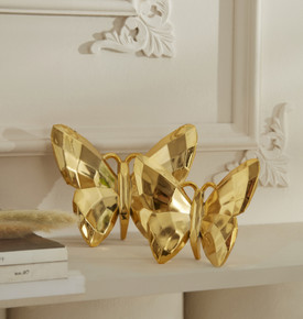 Karaca Home Butterfly 2'li Dekoratif Obje Gümüş
