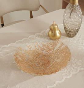 Karaca Home Autumn Dekoratif Tabak Gümüş 