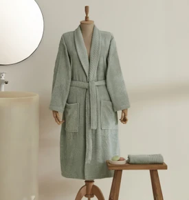 Karaca Home Elroy Erkek Bornoz Takımı Bej L-XL