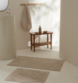 Karaca Home Foley 2'li Banyo Paspası Ekru