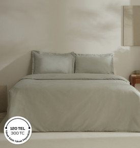 Karaca Home Jemma 120 Tel %100 Pamuk Saten Çift Kişilik Nevresim Takımı Gri