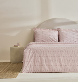 Karaca Home Vivien Brodeli %100 Pamuk Çift Kişilik Nevresim Takımı Ekru