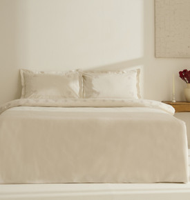 Karaca Home White Coll Rayas Nakışlı %100 Pamuk Çift Kişilik Nevresim Takımı Beyaz