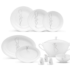 Jumbo Efect New Bone 60 Parça 12 Kişilik Yemek Takımı