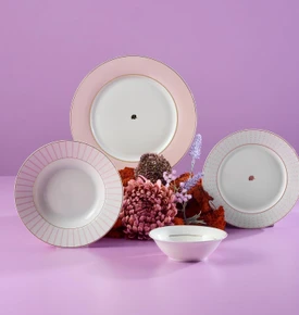 Jumbo Navy 24 Parça 6 Kişilik Yemek Takımı Beige