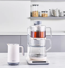 Homend Smart Royaltea Plus 2 in 1 Otomatik Çay ve Türk Kahve Makinesi Beyaz