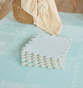 Kaşmir Halı 4'lü Puzzle Mat Gri 30x30 cm