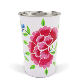 3rd Culture Çiçekli Lila Bardak 330 ml