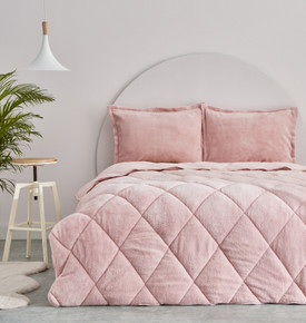 Sarah Anderson Cornelia Sherpa Çift Kişilik Comfort Set Gri