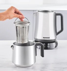 Homend Royaltea Elegant 1776H Parlak Inox Çay Makinesi 