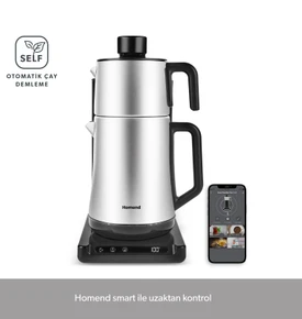 Homend Smart Royaltea Plus 1781H 2 in 1 Inox Otomatik Çay ve Türk Kahve Makinesi Wifi