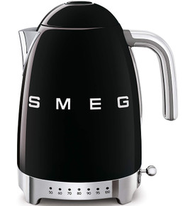 Smeg Isı Ayarlı Kettle Black Klf04bleu