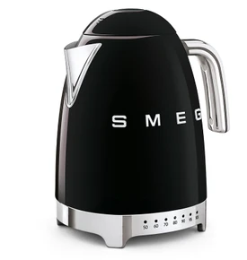 Smeg Isı Ayarlı Kettle Black Klf04bleu