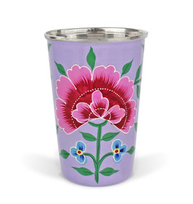 3rd Culture Çiçekli Kırmızı Bardak 330 ml