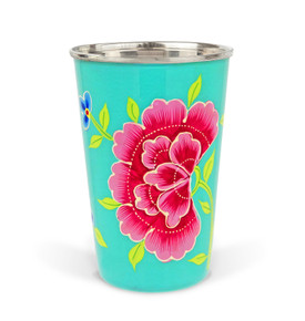 3rd Culture Çiçekli Lila Bardak 330 ml