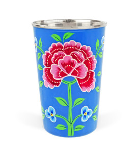 3rd Culture Çiçekli Lila Bardak 330 ml