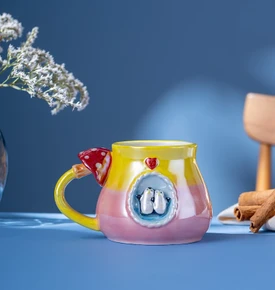 İstanbul Porselen Penguen Kupa 400 ML Lacivert