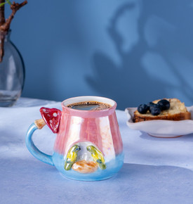 İstanbul Porselen Tropikal Kupa 400 ML Lacivert