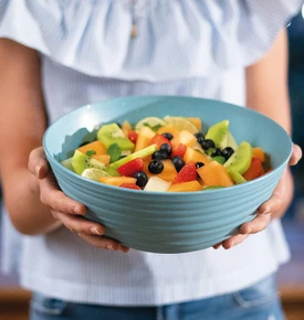 Guzzini Tierra M Kapaklı Salata Kasesi Mavi