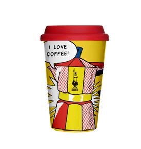 Bialetti Cuore Porselen Take Away Mug Kapaklı