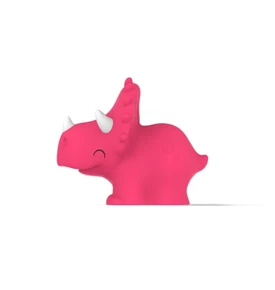 Dhink Triceratops Silikon Gece Lambası 14x12x17 cm Pembe