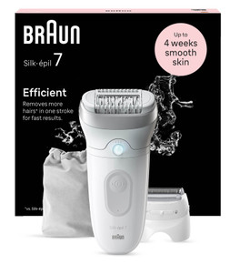 Braun SE 7041 Silk Epil 7 Islak ve Kuru Kalıcı Pürüzsüz Cilt Epilasyon Cihazı Beyaz