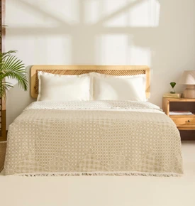 Kaşmir Home Flavo Çift Kişilik Jakar Muslin Pike Gri