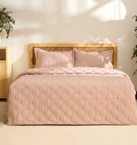 Kaşmir Home Lilly Çiçekli Tek Kişilik Yatak Örtüsü Takımı Çağla
