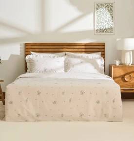 Kaşmir Home Levina %100 Pamuk Tek Kişilik Nevresim Takımı Rose 