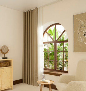 Kaşmir Home Harper Star Blackout Krem Perde 150x270 cm