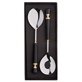 Jumbo Black 2 Parça Salata Servis Seti Cookplus.com - Harikalar