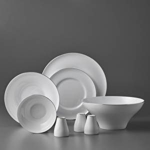 Jumbo Laurel Platin 55 Parça 12 Kişilik Yemek Takımı