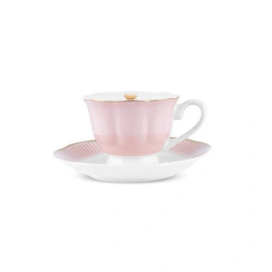 Karaca Piraye Kalp Figürlü Pembe 6 Kişilik Kahve Fincan Takımı 80 ml görseli 14