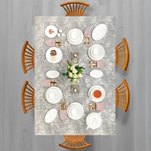 Emsan Freya Fine Bone 60 Parça 12 Kişilik Yuvarlak Yemek Takımı Gold