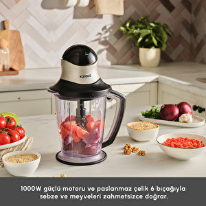 Karaca Multi XXL Doğrayıcı 1000w Cream 1.5 L görseli 3