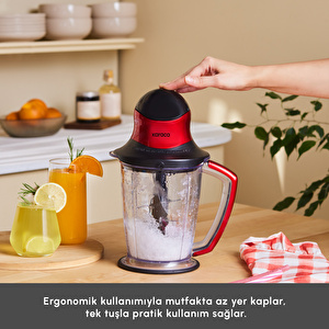 Karaca Multi XXL Doğrayıcı 1000w Imperial Red 1.5 L görseli 6