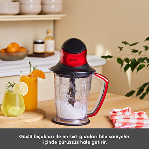 Karaca Multi XXL Doğrayıcı 1000w Imperial Red 1.5 L görseli 7