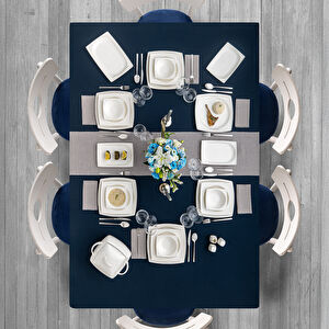 Emsan Zencerek Fine Bone 60 Parça 12 Kişilik Kare Yemek Takımı 