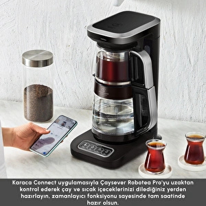Karaca Çaysever Robotea Pro Connect 4 in 1 Konuşan Cam Çay Makinesi Silver görseli 5