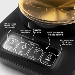 Karaca Çaysever Robotea Pro Connect 4 in 1 Konuşan Cam Çay Makinesi Agate görseli 6