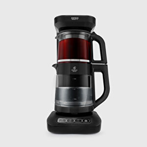 Karaca Çaysever Robotea Pro Connect 4 in 1 Konuşan Cam Çay Makinesi Graphite görseli 1