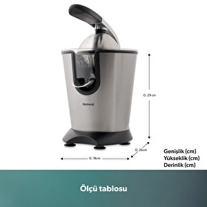 Homend Vitamillion 2603H Pro Elektrikli Çelik Narenciye ve Nar Sıkacağı
