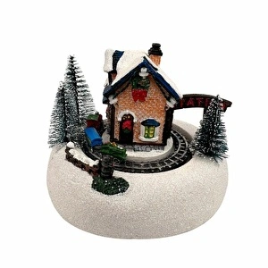 Karaca Home New Year Led Işıklı Tren İstasyonu görseli 4